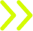 Double right angle bracket icon used for navigation or indicating forward movement.